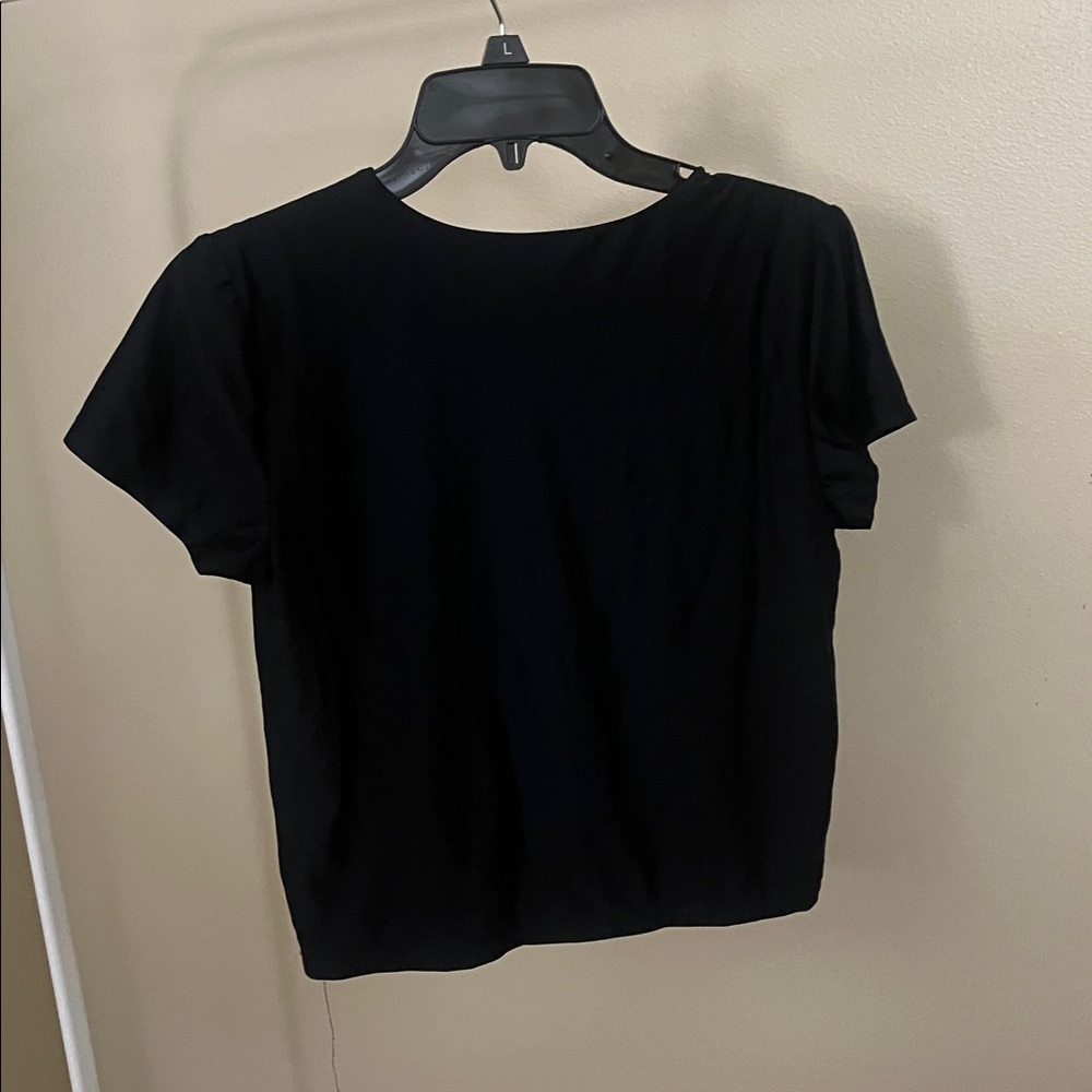 Wild Fable Black Short Sleeve cropped tee shirt - Picture 4 of 6